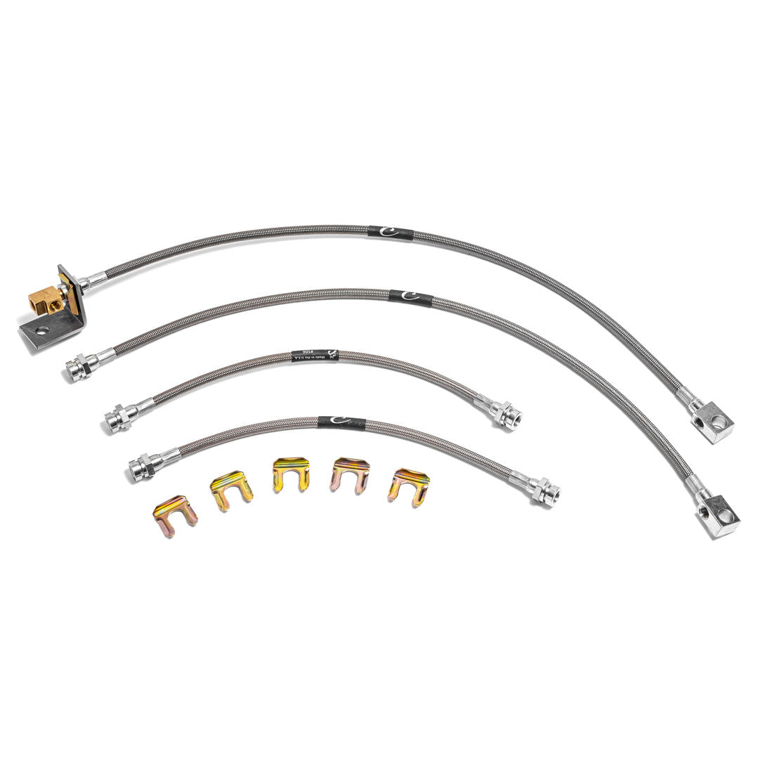 Braided Stainless Brake Hose Kit for Drum Brakes, 1966 Ford Bronco
