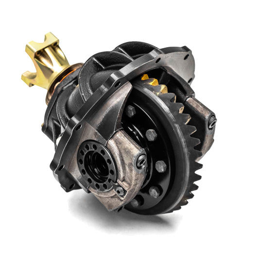 Ford 9-inch rear differential with Trac-Loc limited slip, showing gear ratio and spline count, side 