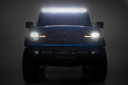 50" LED Light Kit, Upper Windshield, Black Single Row, 2021+ Ford Bronco