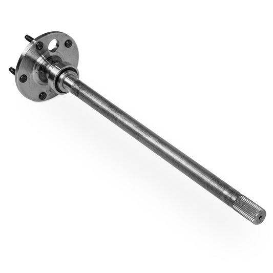 Chrome rear axle with 10-inch drum brake for classic Ford Bronco, side view