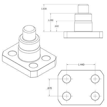 King Pin Cap, Dana 30, 1966-71 Ford Bronco