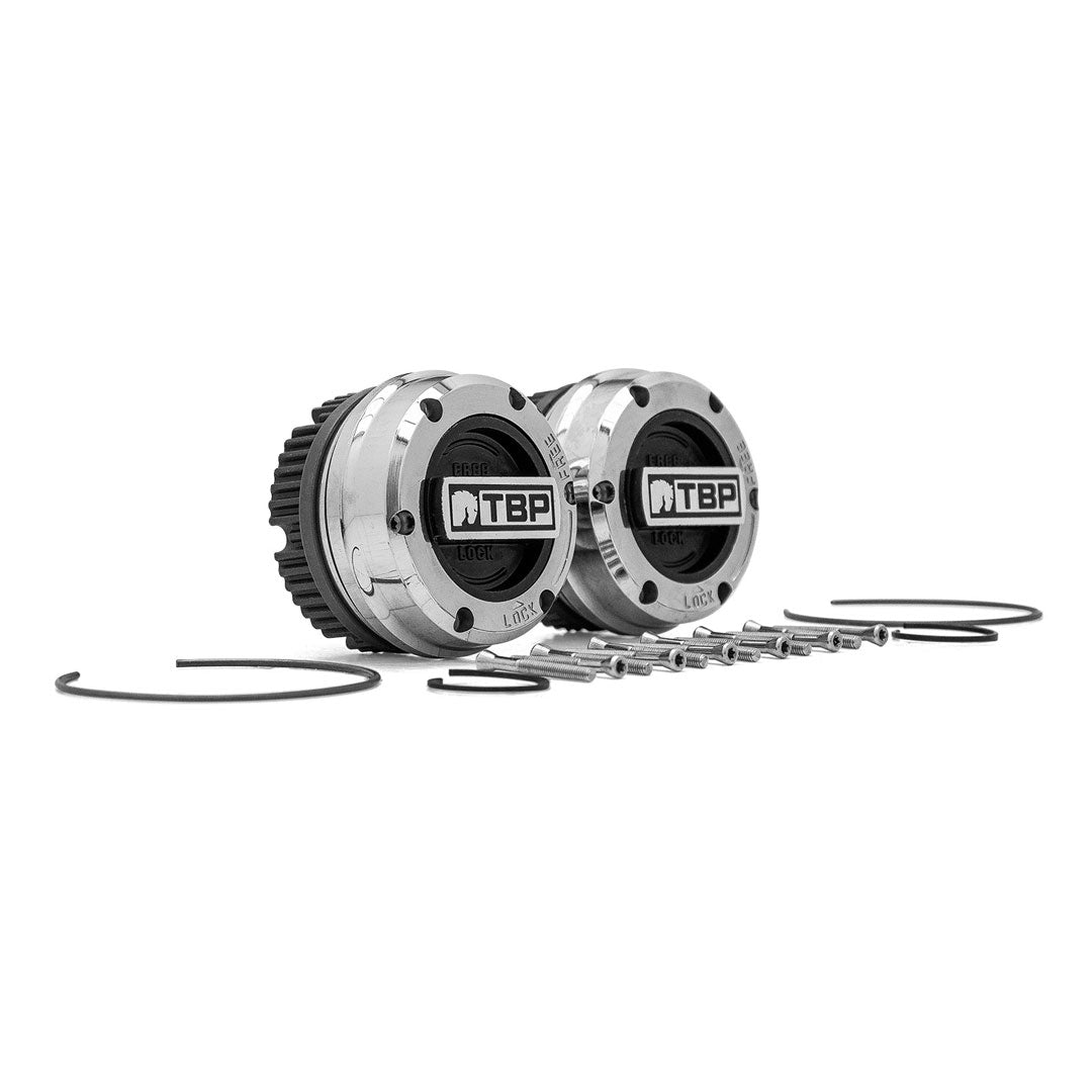 TBP Premium Locking Hubs, Chrome, 1966-96 Ford Bronco