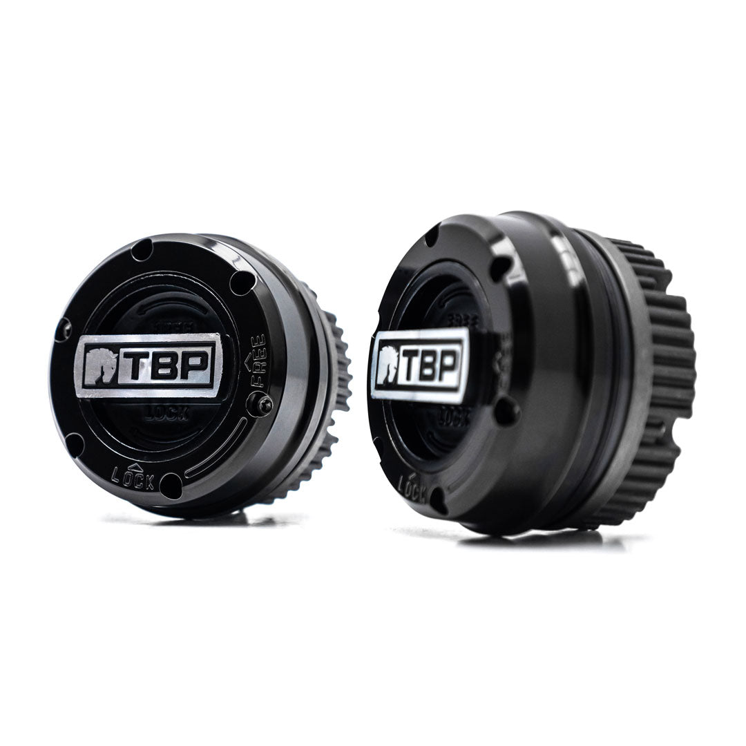 TBP Premium Locking Hubs - Black, 1966-96 Ford Bronco