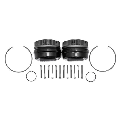 TBP Premium Locking Hubs - Black, 1966-96 Ford Bronco