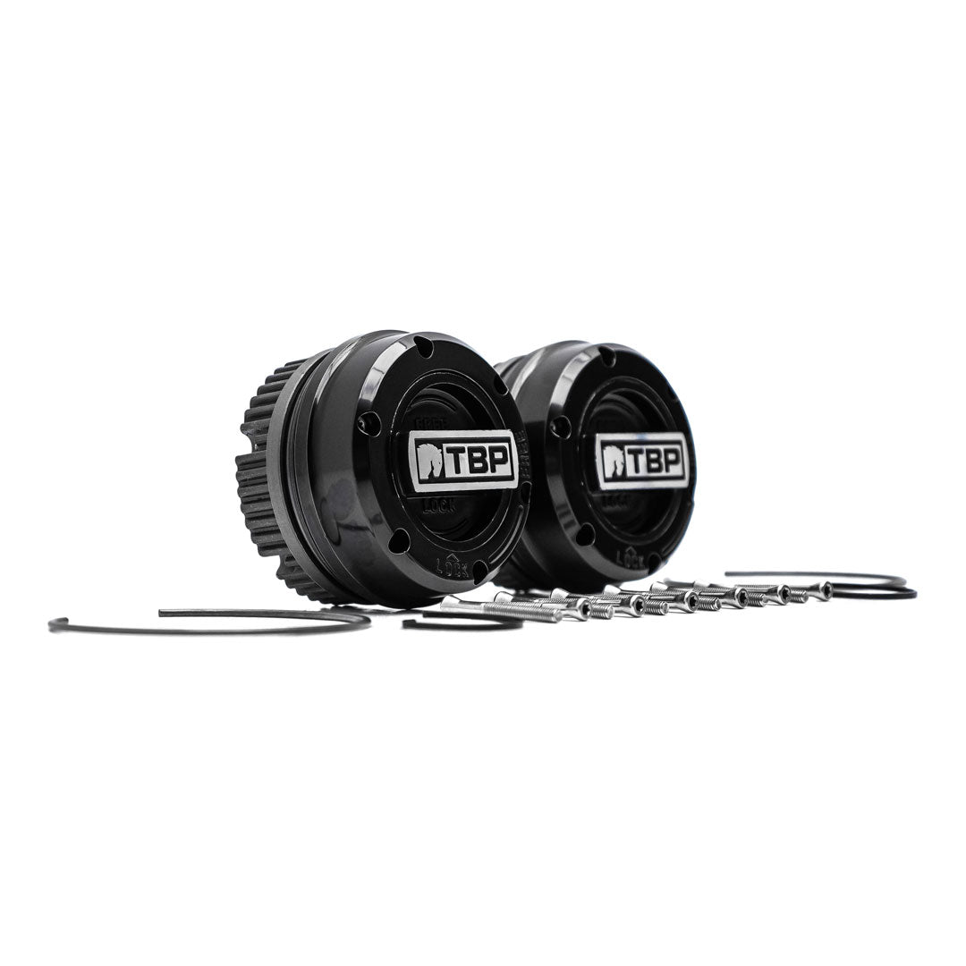 TBP Premium Locking Hubs - Black, 1966-96 Ford Bronco