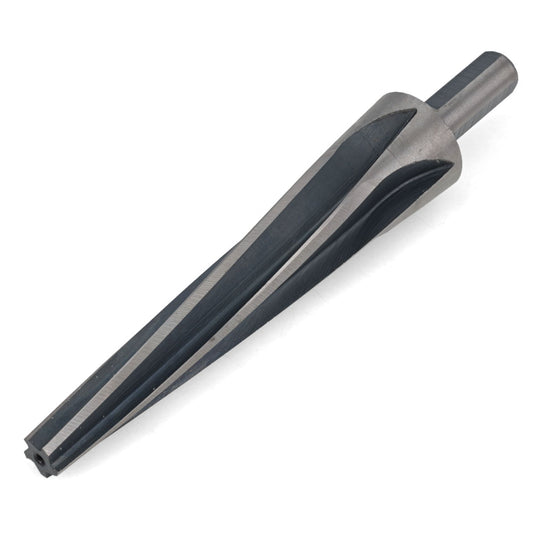 Steel tapered ball joint reamer with knurled handle, side view