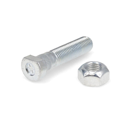 Bronze knuckle stud with threaded ends for disc brake assembly, front view