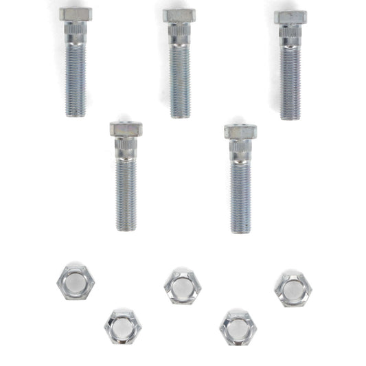 Chrome-plated knuckle studs for disc brake conversion, side view