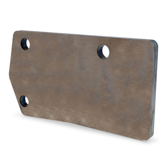 Heavy-duty steel reinforcement bracket for power steering box, side view