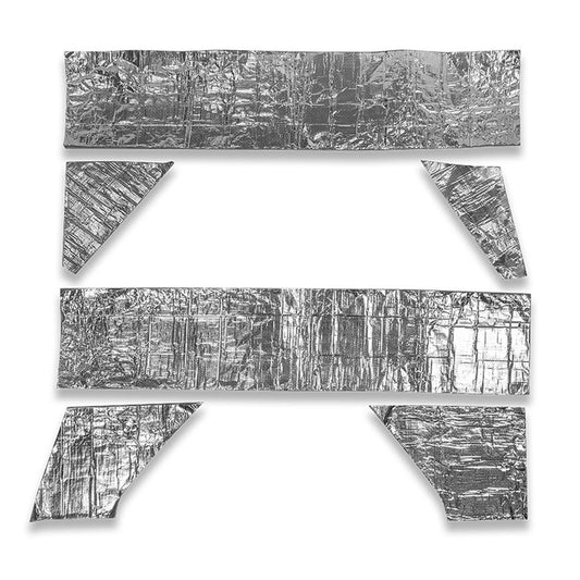 Black insulation panel with adhesive backing for Ford Bronco rear quarter, side view