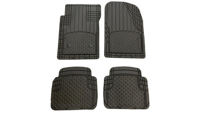 Rubber Floor Mat Kit, Black, Set of 4, Heavy Duty
