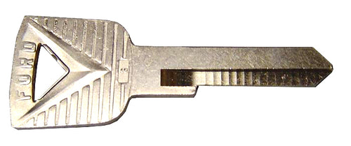 Key Blank w/FORD Imprint, Ignition or Door, 66-77 Ford Bronco