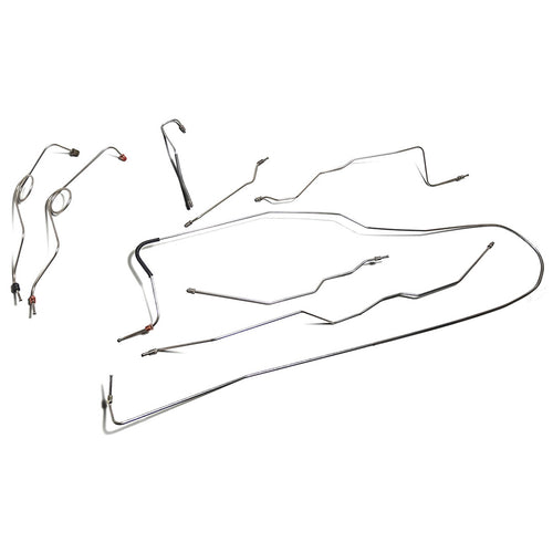 Stainless steel brake line set with fittings for Ford Bronco, detail shot