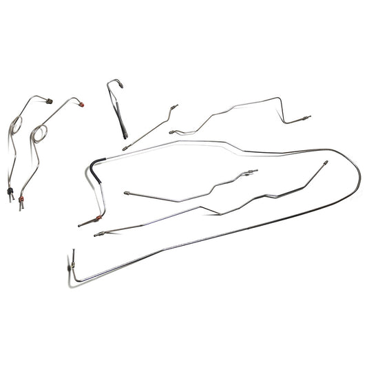 Stainless steel brake line set with fittings for Ford Bronco, detail shot