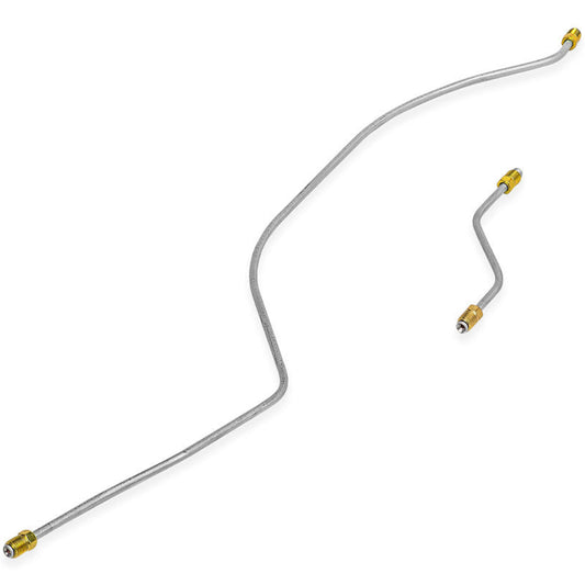 9-inch rear axle brake lines with disc brake fittings, side view