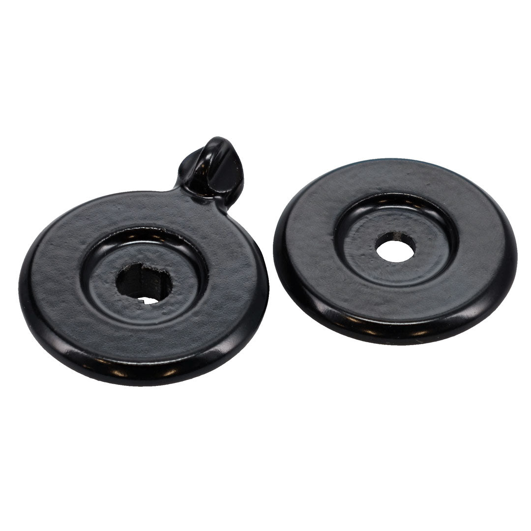 Factory AM Radio Knob Bezel Pair