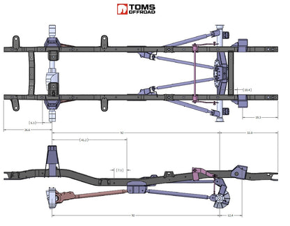 Rear Triangulated 4-Link Conversion Kit for Coil-Over Shocks