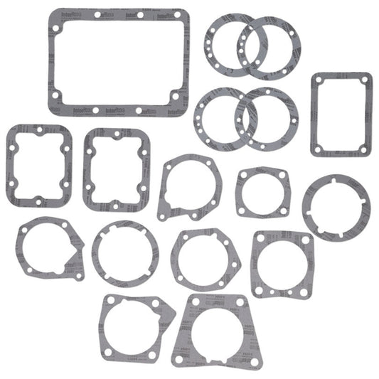 4-speed transmission gasket set with multiple seals and gaskets, top view