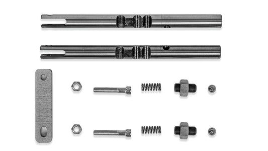 Bronze twin stick shift rails for Dana 20 transfer case, side view