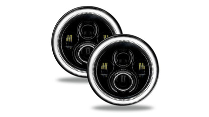 ORACLE Lighting 7" High Powered White LED Headlights (Pair) - Black Bezel