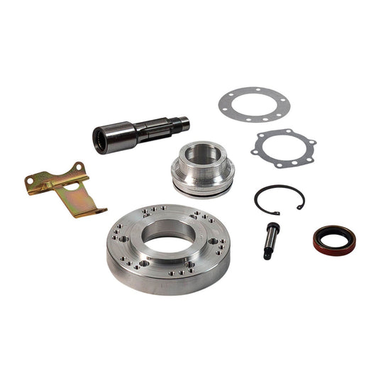 Metal adapter kit with bolt holes, side view