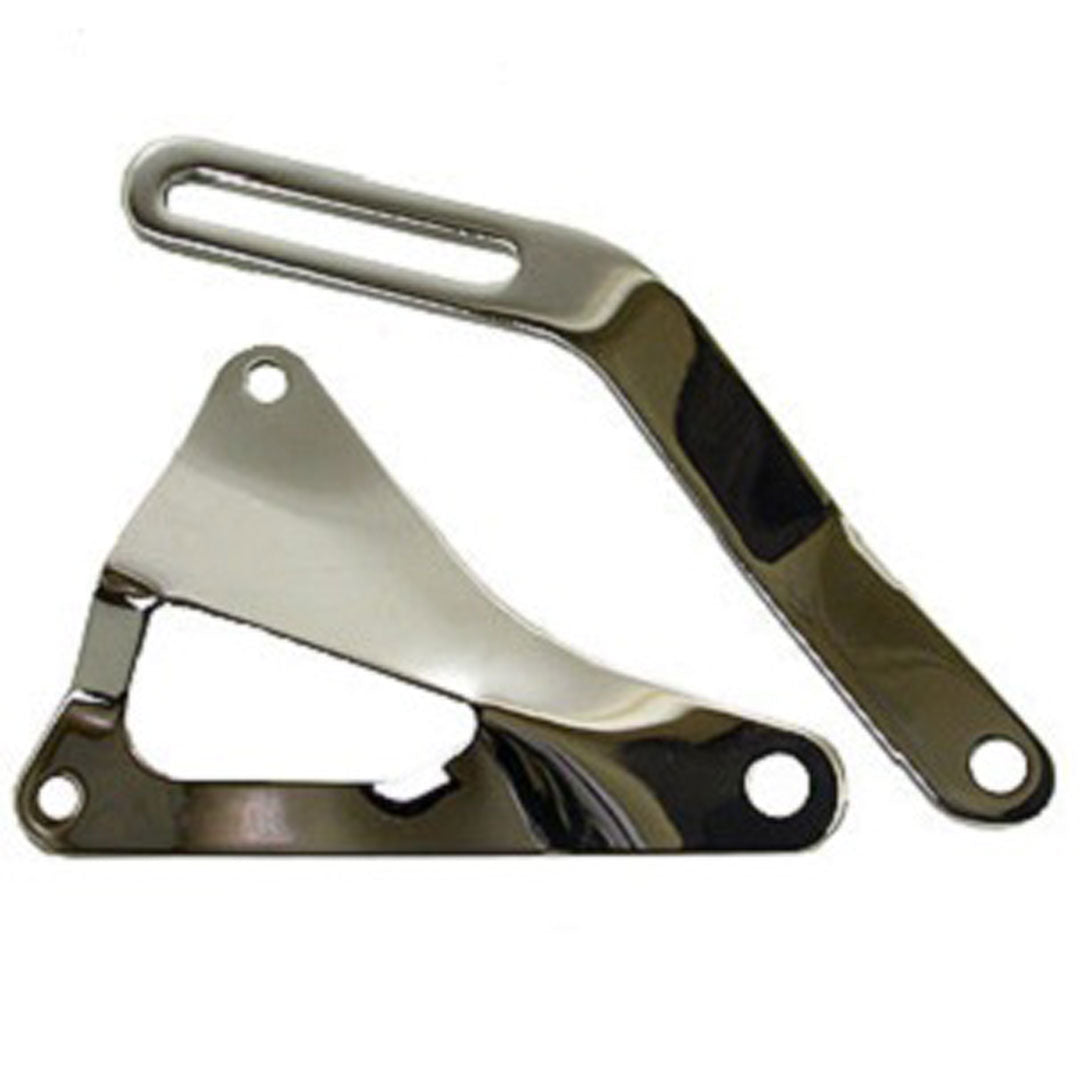 Alternator Mounting & Tensioning Bracket Set, Chrome, 1966-77 Ford Bronco