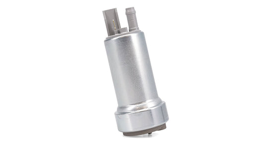340 LPH fuel pump with in-tank mounting for 23-gallon capacity, side view