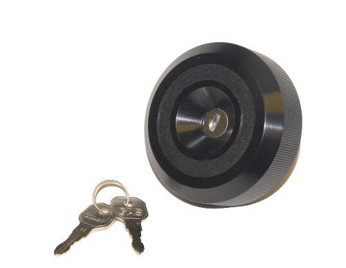 Locking Billet Aluminum Fuel Cap -  Short or Long Reach, Black