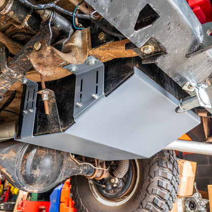 Adjustable 23 Gallon Fuel Tank Skid Plate, 1966-77 Ford Bronco