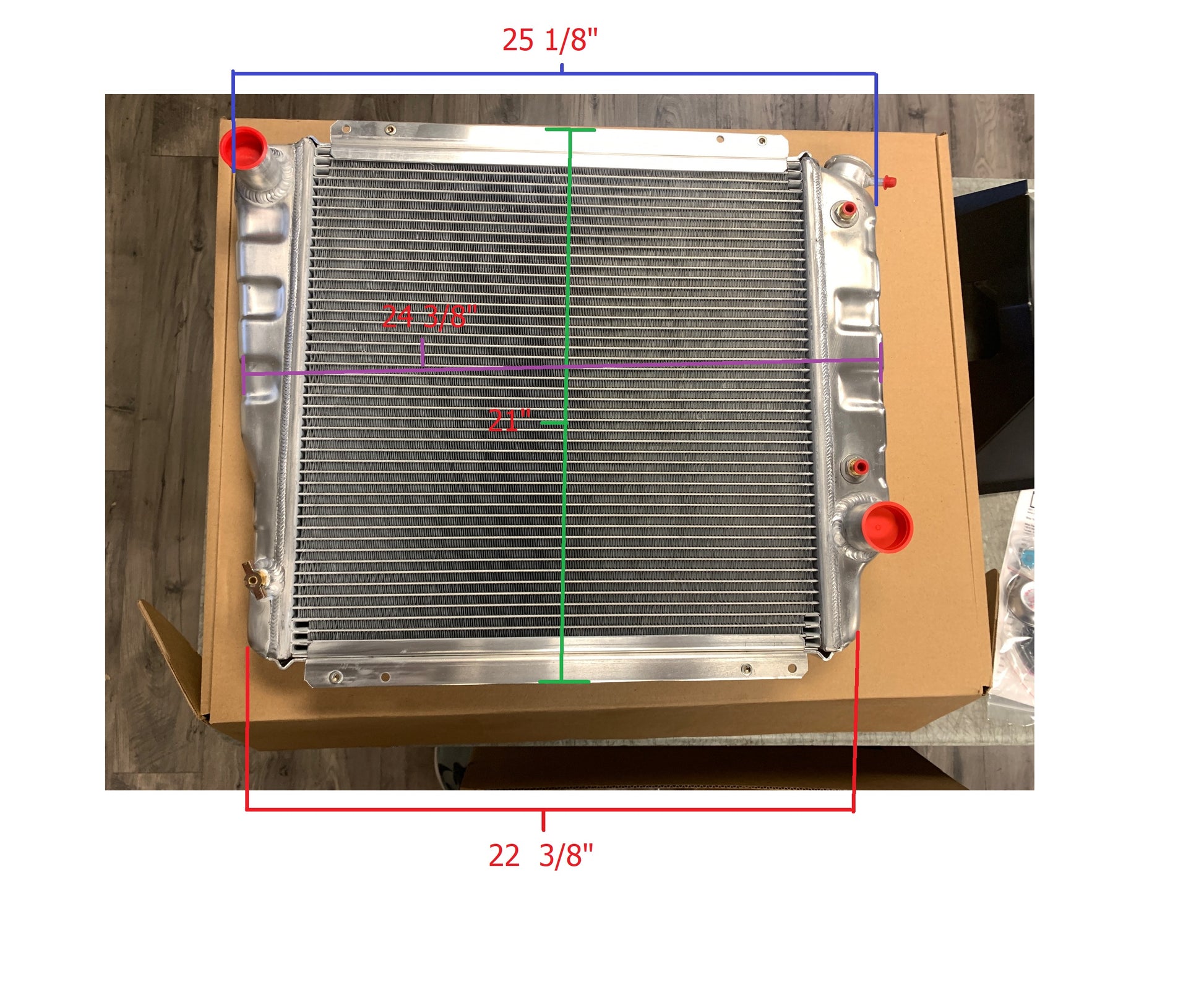 66-77 Ford Bronco 3 Core Aluminum Radiator