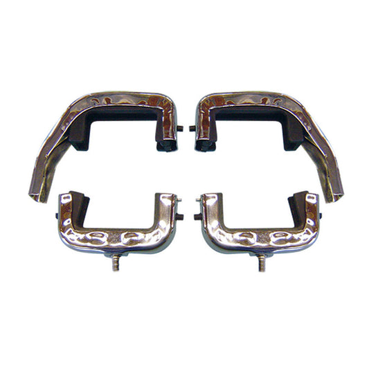4 Core Radiator Brackets & Bushings, Stainless Steel, 289/302/351w V8