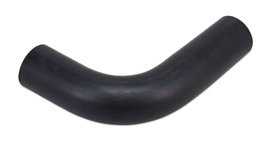Metal radiator surge tank with hose connection, side view