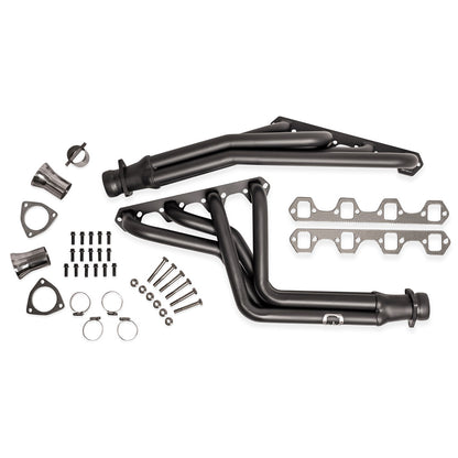Black Ceramic Stainless Steel Long Tube Headers, 1966-77 Ford Bronco