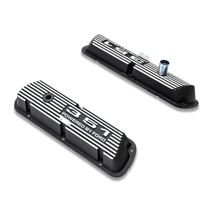 Black 351 Script Aluminum Valve Covers, Ford 351W