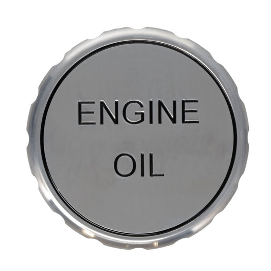 Polished aluminum valve cover breather cap with hex base, side view