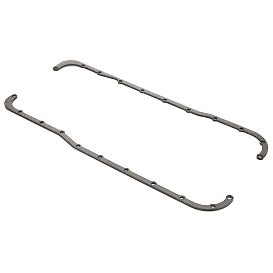 Black steel reinforcement rails for Ford Bronco oil pan, side view