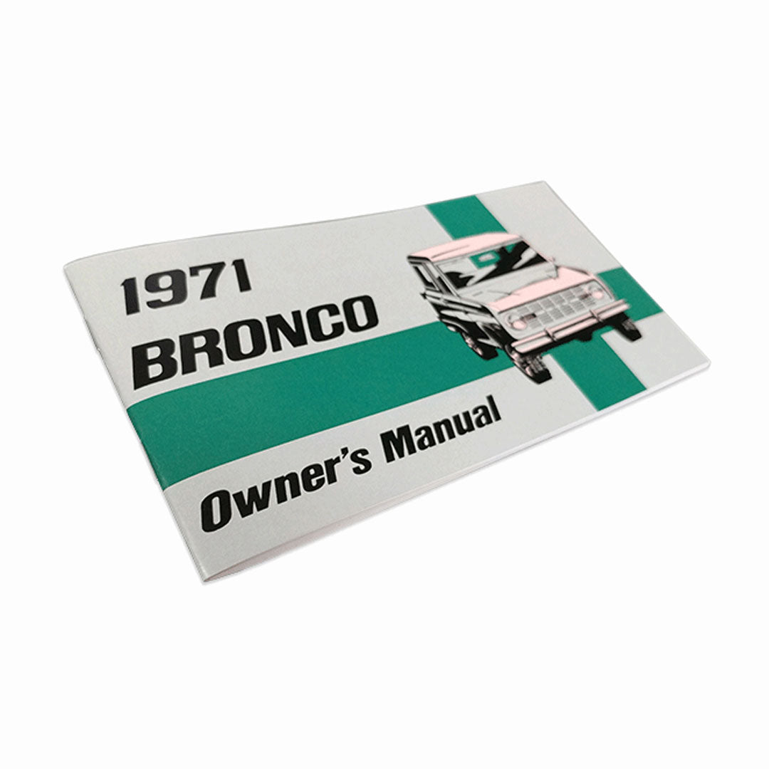 Owner's Manual, Reprint, 1971 Ford Bronco