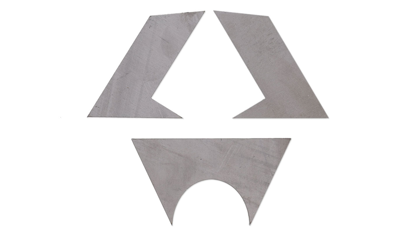Hydraulic Bump Stop Mounting Can Gusset Set – 10 Gauge Steel
