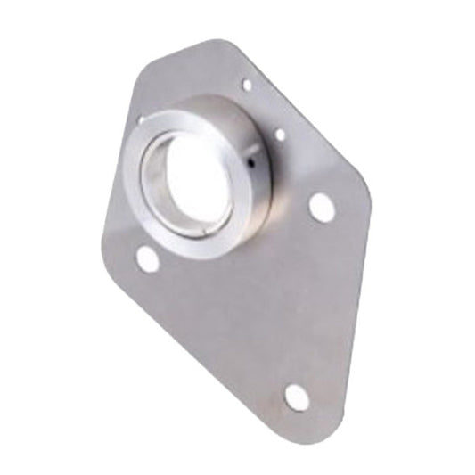 Silver aluminum firewall mount with tilt column adjustment, side view
