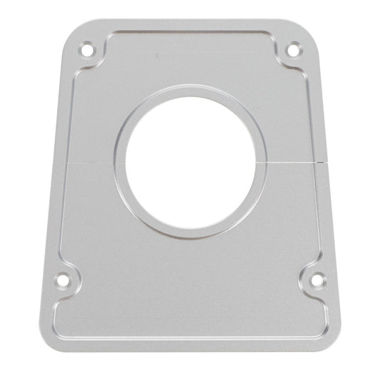 Silver anodized steering column bezel for 1966-77 Ford Bronco, close-up detail