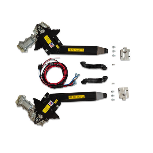 Powered Window Regulators with Round Nu-Cranks for Screw On Handles, 1973-79 Ford F-Series, 1978-79 Bronco
