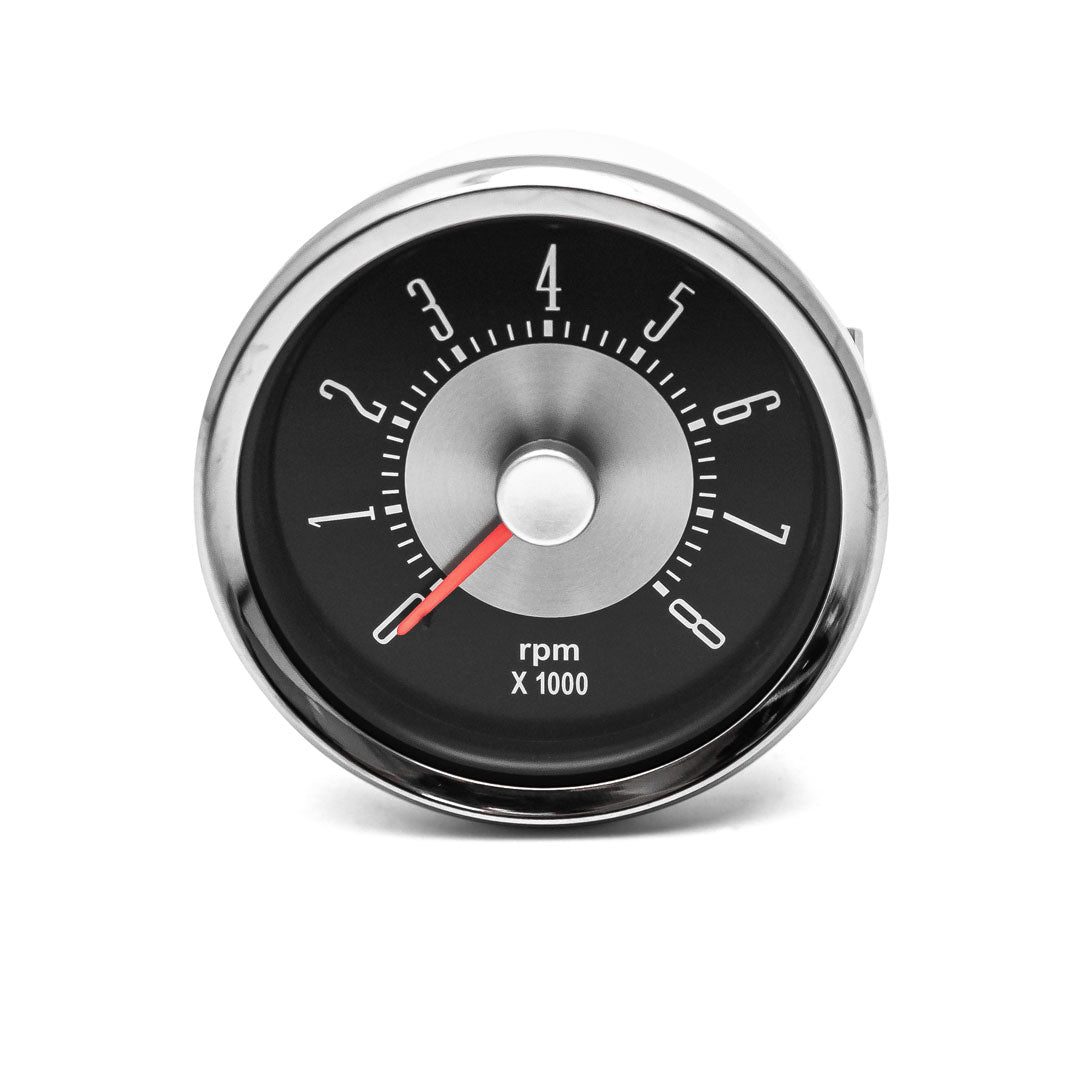 OE Style Tachometer - Single Digit, 6 Cyl or V-8, 3 3/8 inch Dia