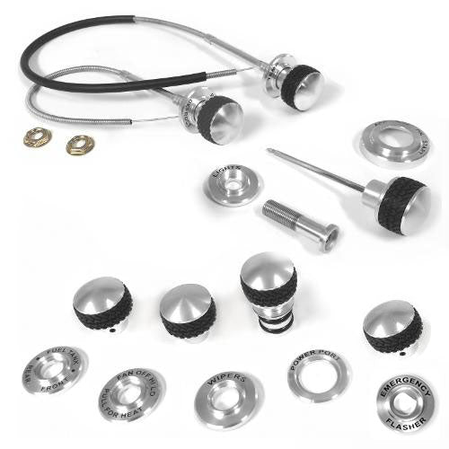 Dash Knob & Bezel Kit - Billet, 68-73