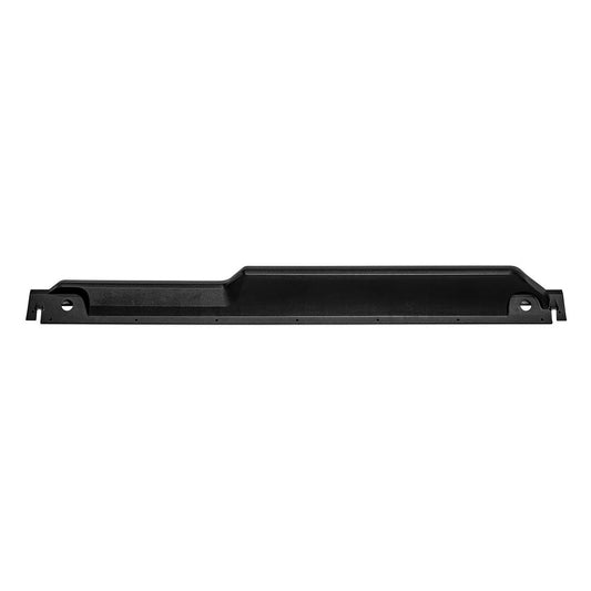 Black vinyl dash pad with textured surface for 1968-77 Ford Bronco, front view