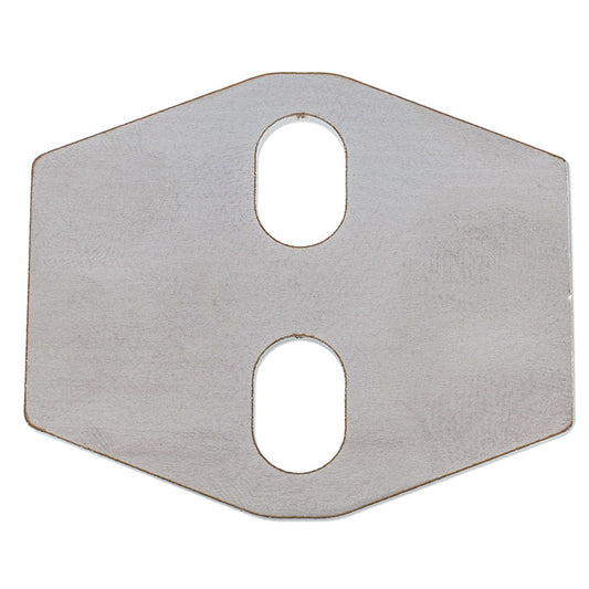 Metal coil spring cup shim, side view