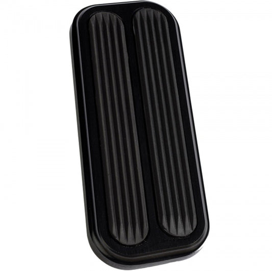 Black Billet Aluminum Gas Pedal Pad w/Rubber Grip, 66-77 Ford Bronco