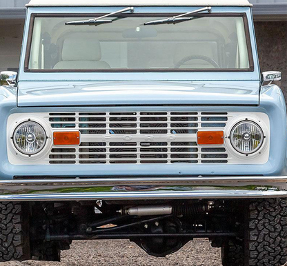 Stock Chrome Bumper, Front or Rear Smooth Without Hole for Bumperettes, 1966-77 Ford Bronco - BLEM AA