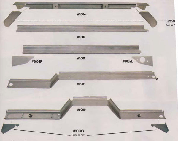 Floor Pan Support Crossrail, Front of Seat Platform