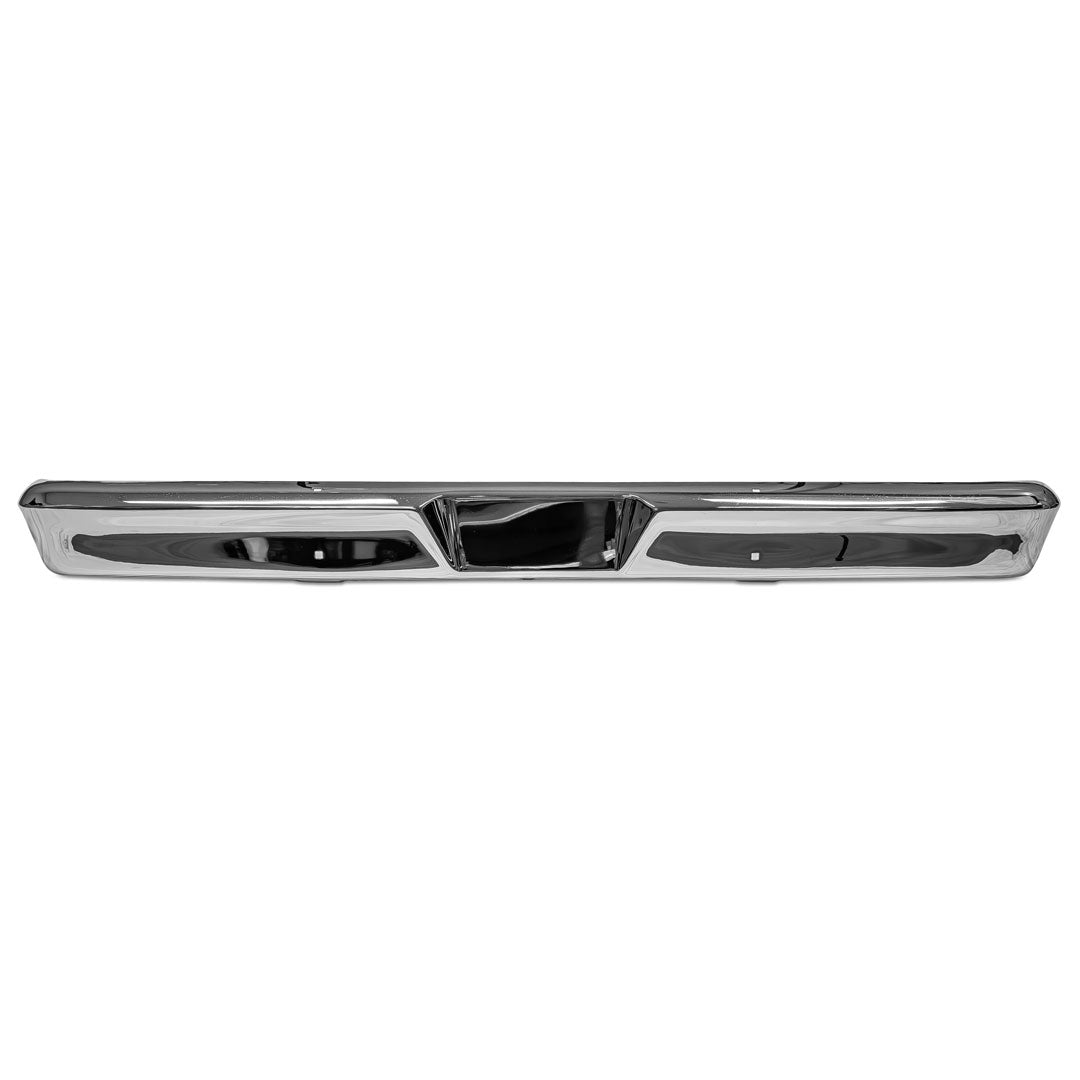 Front Chrome Bumper w/o License Plate Holes, 90 Degree Ends, 1967-79 Ford Truck & 1978-79 Ford Bronco