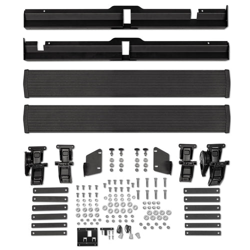 AMP PowerStep kit with black brackets for 1973-79 Ford truck, side view